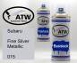 Preview: Subaru, Fine Silver Metallic, 015: 400ml Sprühdose + 400ml Klarlack - Set, von ATW Autoteile West.